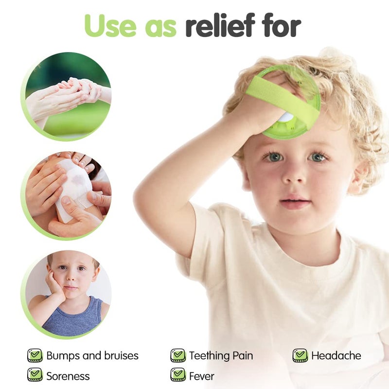 Hilph Kids Ice Packs for Boo Boos, Reusable Todder Ice Packs Hot Cold Compress with Soft Backing for Kids Injuries, 3 Packs Dinosaur Hot & Cold Gel Pack for Bumps & Bruises, Wisdom Teeth - Image 2